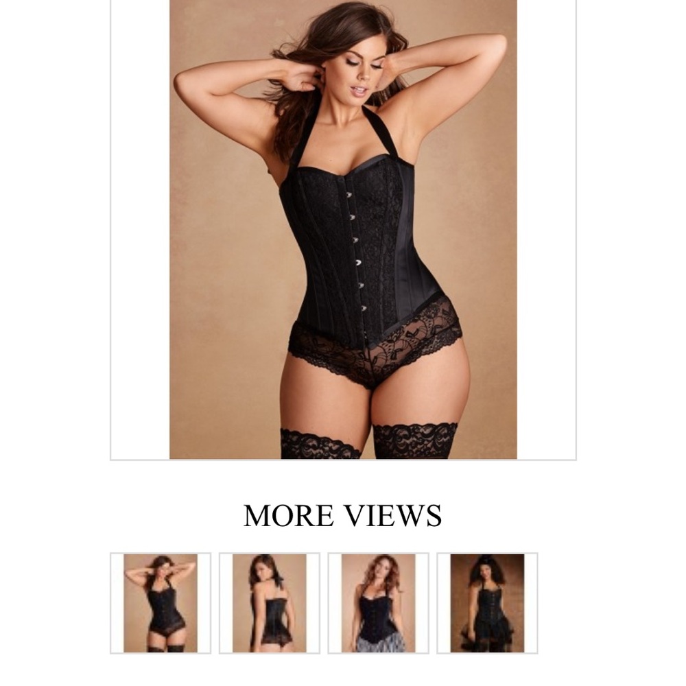 Plus Size Real Corset with boning and halter